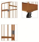 logistic carts rolling cage cart warehouse car roll cage rolling storage cage