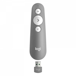 Logitech R500 Presenter Laser Pointer Page Pen Wireless Dual Connect Compatible Pen Grey