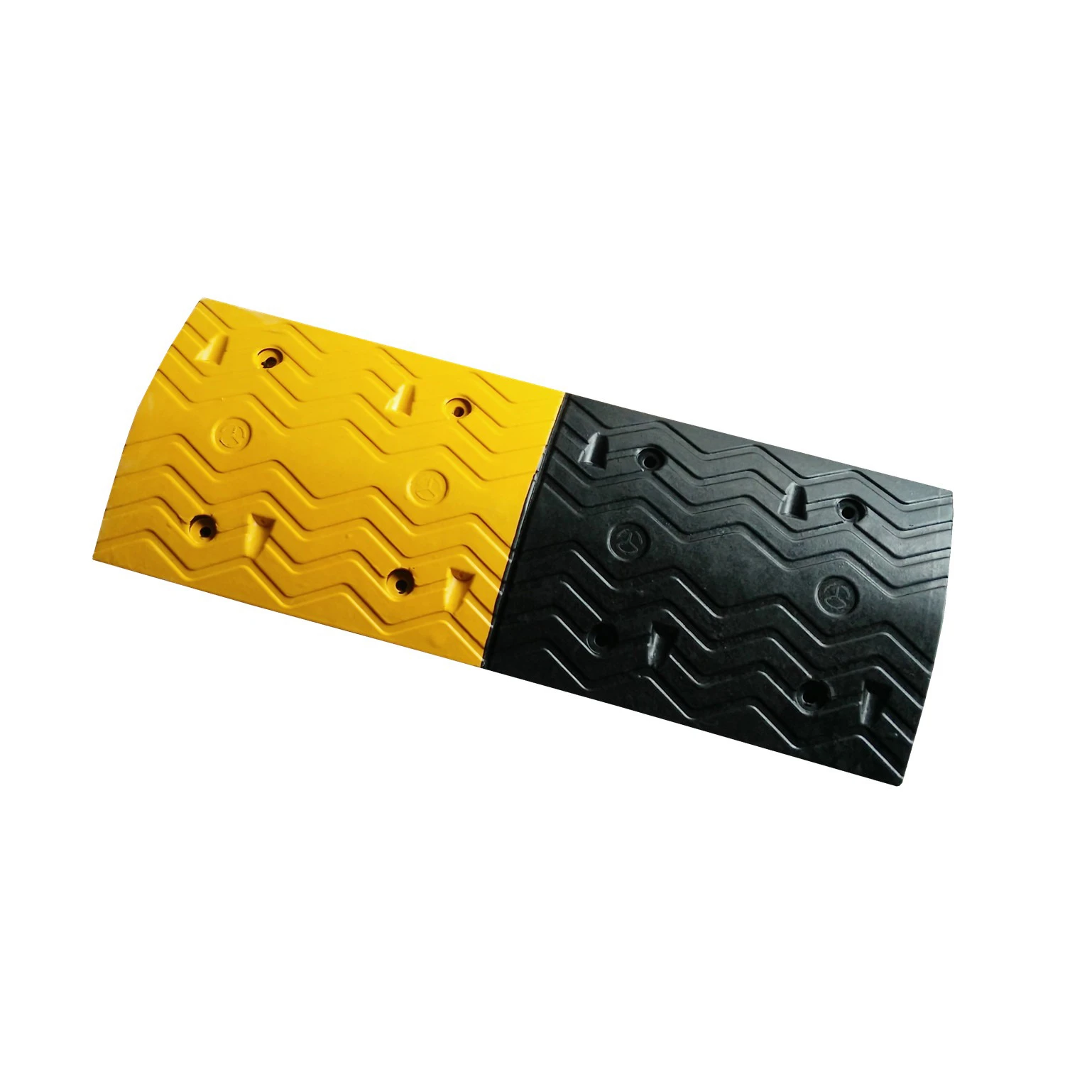 Low Factory Price Top Sale Driveway High Strength Black And Yellow Rubber Speed Bump