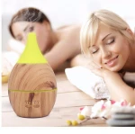 Low Noise Air Condition Ultrasonic Aroma Diffuser 300ml Wood Grain Essential Oil Diffuser for Home Spa Yogas