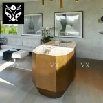 Luxurious Multifunction Marble Countertop Low Price Custom Kitchen Marble Cabinet With Wash Basin Sink