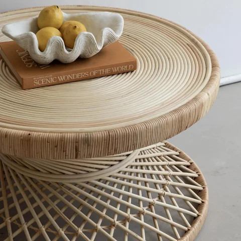 Buy Luxurious Style Handmade Woven Rattan Large Round Table Beautiful ...