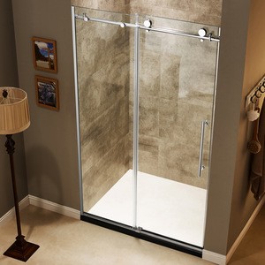 Luxury Bathroom Aluminium Sliding 10Mm Thickness Glass Shower Doors