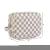 Import Luxury Checkered Make Up Bag PU Vegan Leather Cosmetic Toiletry Travel Bag Large Capacity Cosmetic Bag from China