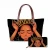 Import Luxury Design Handbags for Women African American Girls Black Art Shoulder Tote Bag Ladies 2pcs Purse&amp;Handbag Set from China