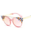 Luxury Diamond Brand Summer Beach Round Sunglasses Women Fashion Frame Sun Glasses Unique Eyewear Glasses Female