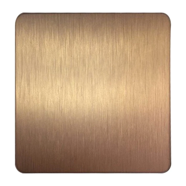 Luxury Gold Rose Gold Rosy Brown Titanium Coated Stainless Steel Sheet For Project