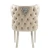 Import Luxury PU Tufted Dining Chair Upholstered Dining Chair with Nailhead Trim French Style Chair Armchair from China