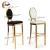 Import luxury upholstered gold metal legs high bar stools from China