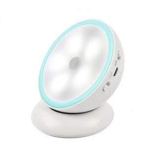 Magnetic Rotate IR Motion Sensor Staircase floor closet Rechargeable LED Wall Night Light