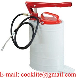Manual High Pressure Lubrication Oil Grease Pump 20 Liter Oval Bucket Greaser