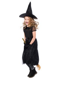 manufactory black kids halloween costumes sexy halloween costume Kids witch fancy dress costumes
