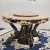 Import Manufacturers wholesale high gloss dining table classic wood carving restaurant round table painted gold from China