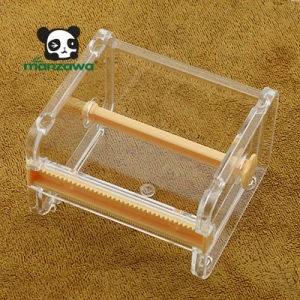 Manzawa plastic transparent custom design washi paper gold foil tape dispenser holder