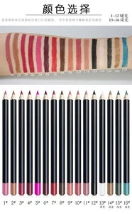 Matte Lip Liner Pencil Set - 12 Assorted Colors Natural Lip Makeup Soft Pencils Waterproof and Long Lasting Velvet Lip Liners