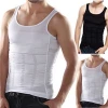 Mens Shaper Slimming Undershirts T-shirt Base Layer Slim Compression Muscle Elastic Body Sculpting Vest
