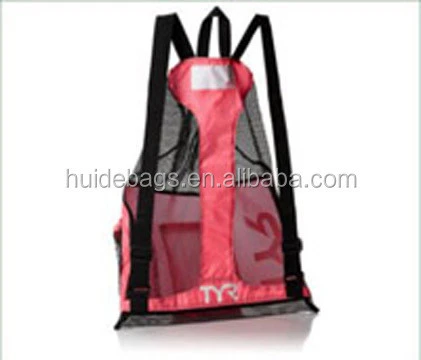 Mesh Drawstring Backpack Tote Sport Pack Swimming Shopping Bag Beach Backpack