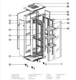 Miidoe spcc 27u standard dimensions network cabinet co-location server rack for date center room