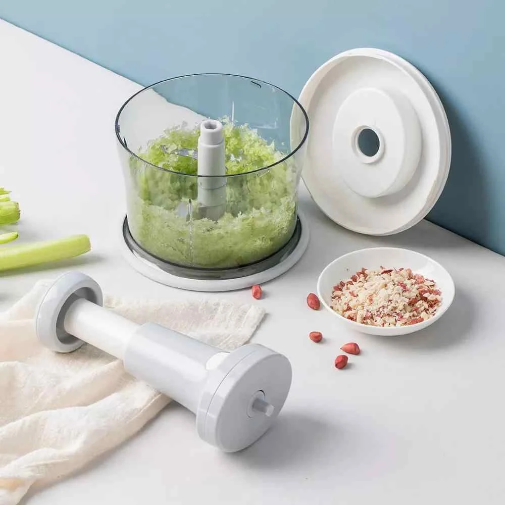 Mini Hand Food Processor Garlic Press Mincer Vegetable Grinder for Meat Nuts Pepper BPA Free/Durable