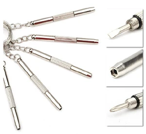 mini pocket plastic screwdriver for glasses ,3 function screwdriver