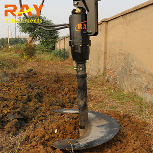 Mini Skid Steer Loader Excavator Machines Drilling Rig Tungsten Teeth Earth Auger for Clay Soft Soil