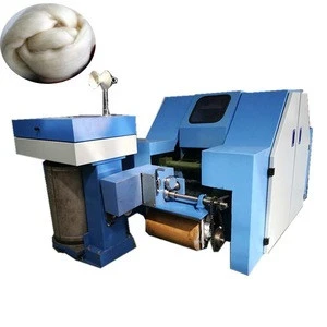 Mini Worsted Wool web carding machine small cotton wool sliver fiber knitting Making machine for sale