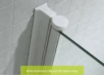 Minimal hardware bath curved glass shower screen