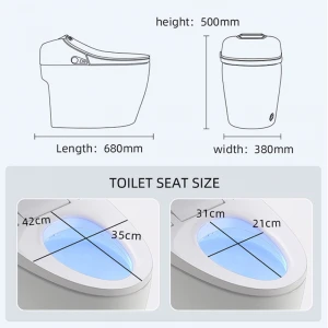 Modern Bathroom Automatic Electronic Smart Heated Ceramic Bidet Toilet