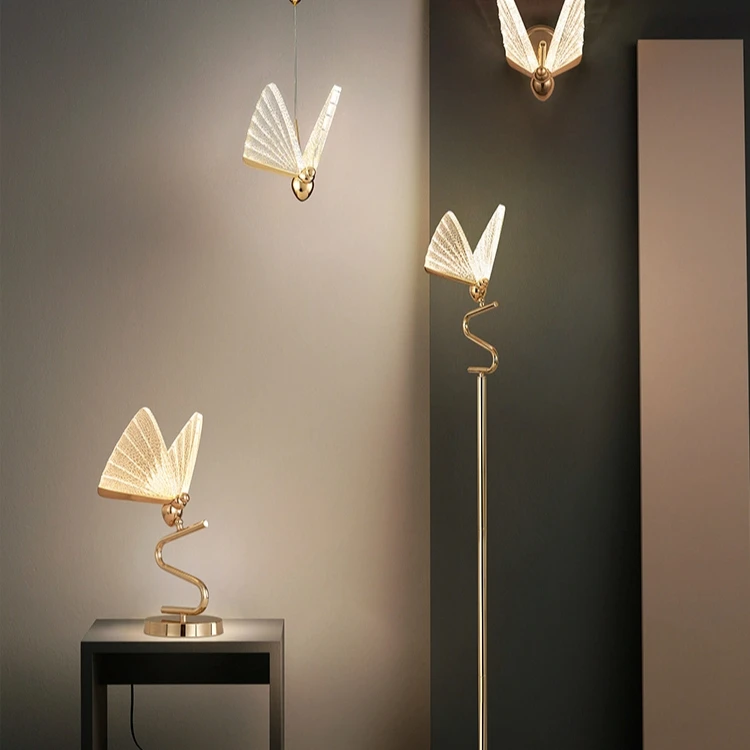 Modern contracted butterfly floor lamp sitting room desk lamp bedroom dining-room stylist bedside small droplight