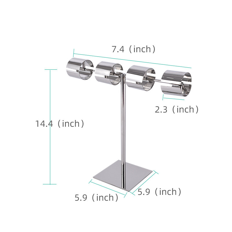 Buy Modern Design Stainless Steel Cuff Display Rack Silver Cuff Display ...