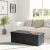 Import Modern Footrest Coffee Table Trunk Seat Stool 43" Faux Leather Foldable Tufted Gray Storage Bench Ottoman from China