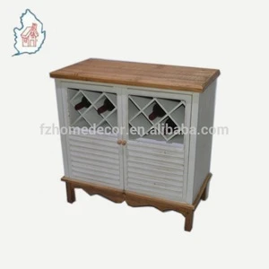 Modern Style Solid Wood Craft Kitchen Mini Wine Cabinet with Drawers