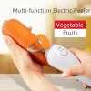 MOKKOM Electric Peeler for Fruits Vegtables USB Charing 5 Cutters Detachable Peeler Shredders Slicers Sets Tools for  Kitchen