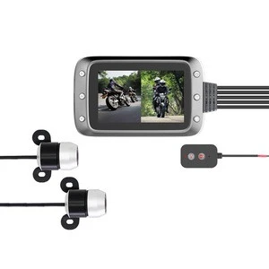 Motorcycle accessory Dual lens camera black color 3 inch Motor bike 1080P motorcycle dvr
