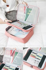 Multi-layer Cationic Document Storage Bag Large Capacity Multifunctional Passport Bag Storage Bag Factory