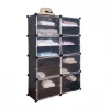 Multi Use Diy Plastic 12 Cube Shoe Rack Shoes Cabinet Rack Black With White Door