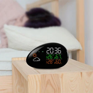 Multifunction LCD Digital APP WiFi Weather Station Desk Wireless Weather Station WiFi For Indoor Outdoor With Snooze Alarm Clock