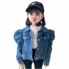 New arrival cartoon embroidered wholesale boutique baby Coats lovely kids girl denim jacket