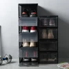 new arrival Simple card buckle basketball shoes storage boxes transparent shoe box