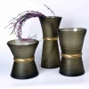 New bohemia design color bud art glass flower vase &crystal vases