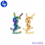 new design bag accessories custom engraved metal brand  logo plate handbag hardware accessories