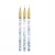 Import new design custom 3 pcs white nail art brush set private label nylon hair glitter acrylic nail brush from China