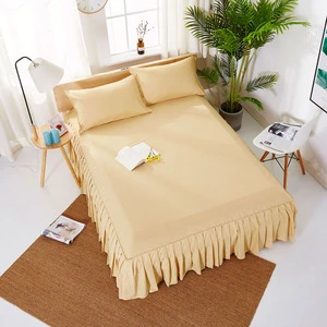 New design Fashion Bed sheet King Size mattress cover Many color Mattress Protector Pure Color Mattress Skirt