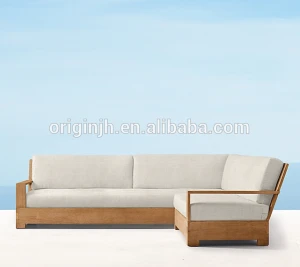 New design luxury customizable sectional garden patio teak furniture sets outdoor wooden sofa