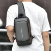New Design Office Mens College Moto&Biker Waterproof Anti-thief Handbags Chest Crossbody Shoulder bags