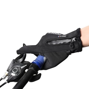 New design screen touch sports cycling racing gloves personalized cheap black bike winter riding gloves