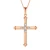 Import New Fashion  Zircon Cross Pendant Link Chain Jewelry Gold Color AAA CZ Pendant Necklace from China