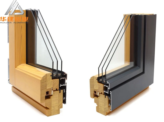New good Timber wood aluminum cladding casement windows/Aluminium-clad timber composite windows