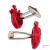 Import New jewelry crafts gift heart shaped red cuff links cuff buttons for mens shirts from China