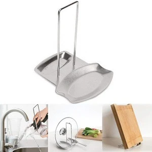 New Stainless Steel Pan Pot Rack Cover Lid Rest Stand Spoon Holder Home Appliance The Goods For Kitchen Accessories